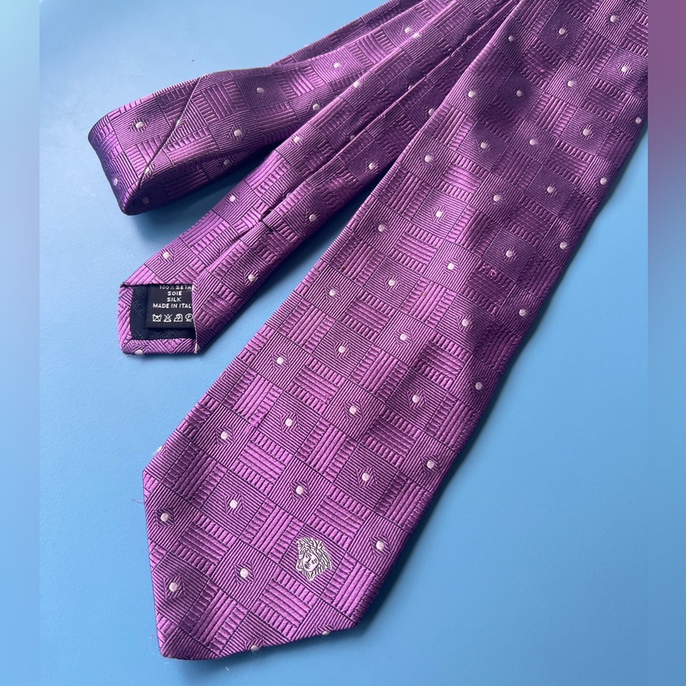 VERSACE Monogram Medusa 100% Silk Tie